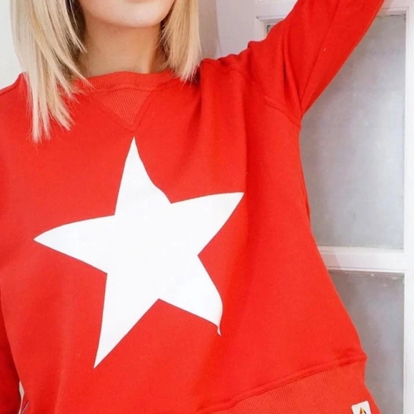 Sunshine Park CHELSEA Star Side Zip Sweatshirt Size Medium - Picture 1 of 12